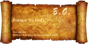 Banga Olivér névjegykártya